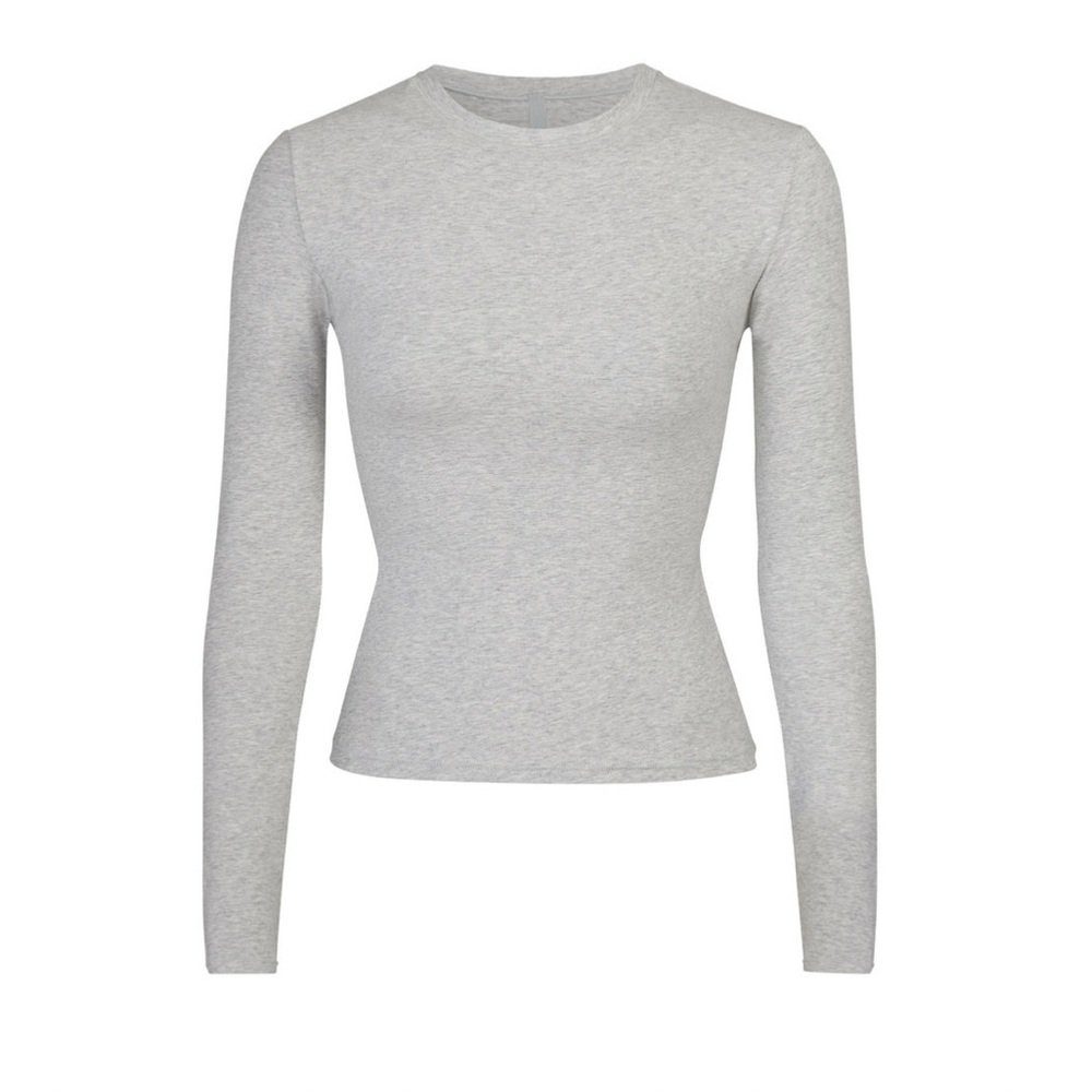 ❗️SOLD❗️Skims Cotton Jersey Long Sleeve T-Shirt Heather Grey